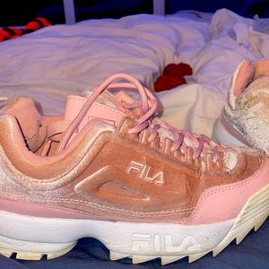 Velvet pink filas